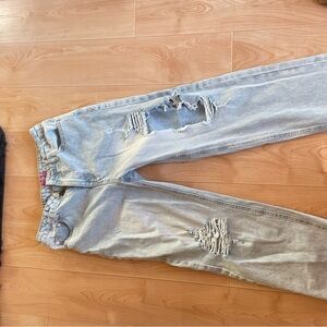 Distressed Light Blue Jeans